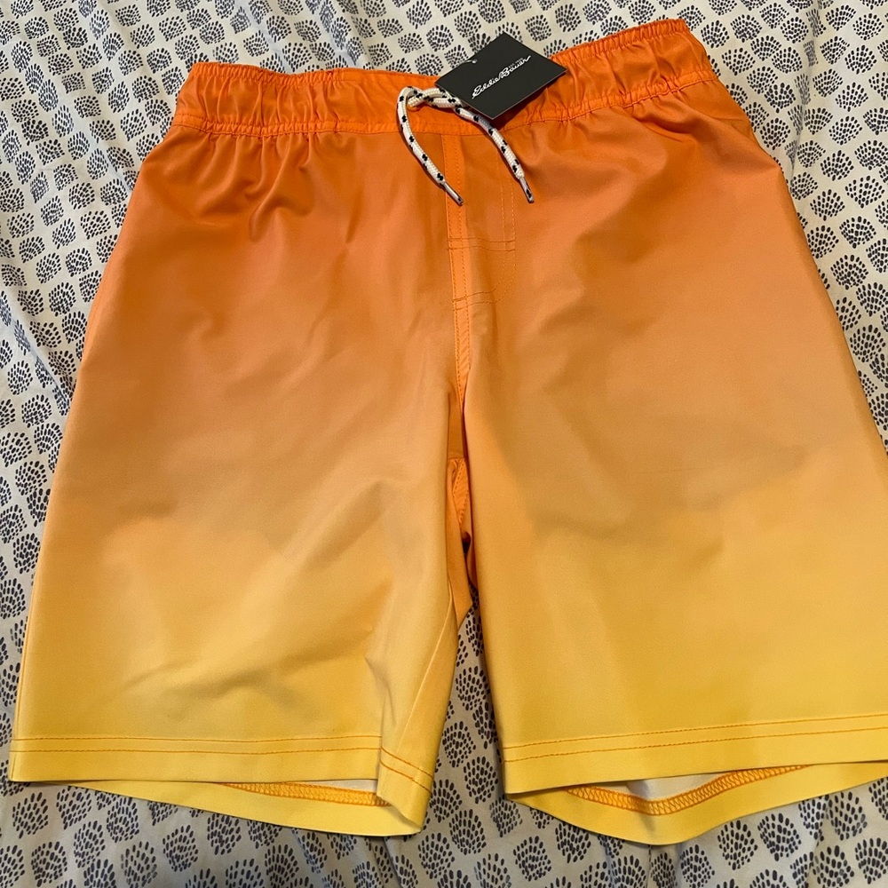Eddie Bauer Boys Ombré Swim Trunks NWT
